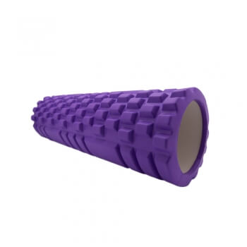 Массажный ролик для йоги и пилатеса ABS, 45*14см фиолетовый-1