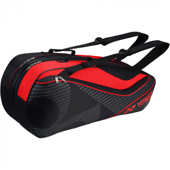 Спортивная cумка-рюкзак Yonex для теннисных ракеток с отделениями для обуви и одежды красная-4