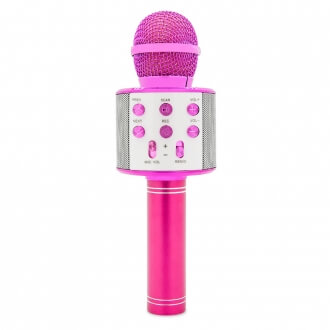 Караоке микрофон беспроводной WS-858, розовый-1