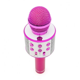 Караоке микрофон беспроводной WS-858, розовый-3