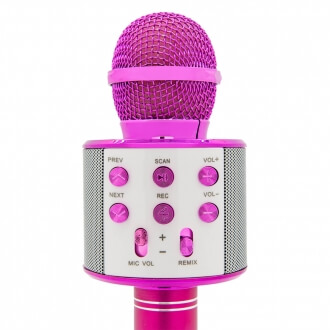Караоке микрофон беспроводной WS-858, розовый-2